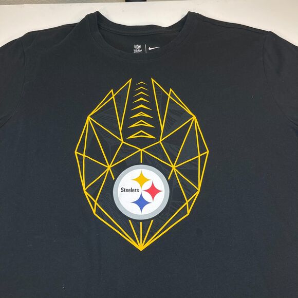 PITTSBURGH STEELERS NFL FOOTBALL Nike Dri Fit T Shirt Sz Mens L Athletic Cut - Picture 1 of 5